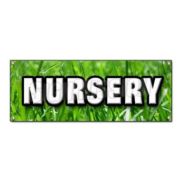 Signmission NURSERY BANNER SIGN trees plants flowers landscaping landscaper grass B-Nursery - main